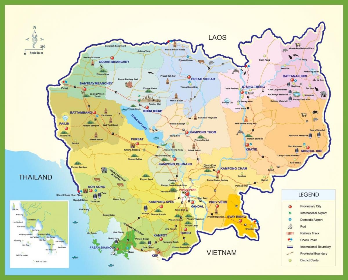 карта Камбоджы