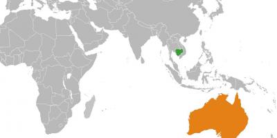 Камбоджа карта карта свету